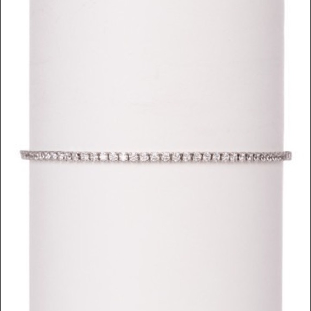 Savvy Cie rhodium CZ Pull Tennis Bracelet